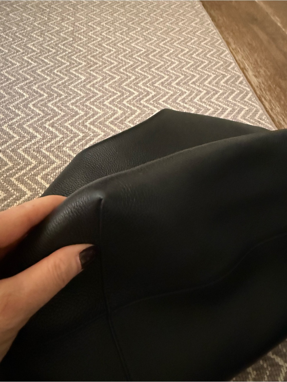 The Row Large NS Park Black Leather Tote - Picture 10 of 17